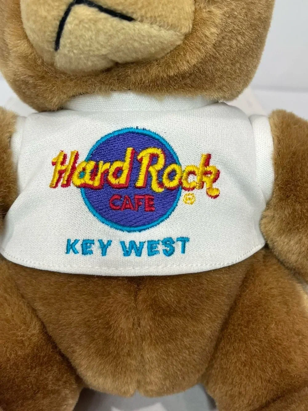 Hard Rock Cafe Key West Brown Plush Bear with White Logo Tee